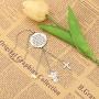 SEIRAA Guardian Angel Metal Cross Mirror Dangle Car Charm The Guardian Angels are Always Looking Down Upon Us Drive Safely Rear View Mirror Hanging Ornaments