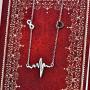 YL Serotonin Necklace 925 Sterling Silver Heartbeat Pendant Infinity Heart Jewelry