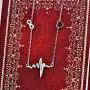 YL Serotonin Necklace 925 Sterling Silver Heartbeat Pendant Infinity Heart Jewelry