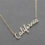 HUTINICE 18k Gold Plated California Necklace, Florida Necklace, New York Necklace, Texas Necklace, Georgia State Necklace Dainty Jewelry