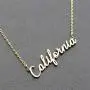 HUTINICE 18k Gold Plated California Necklace, Florida Necklace, New York Necklace, Texas Necklace, Georgia State Necklace Dainty Jewelry