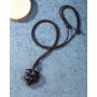 Jovivi Healing Crystal Necklace Natural Black Obsidian/Tiger Eye Stone Protection Lucky Charm Amulet Bead Pendant Necklace Gemstone Jewelry Adjustable Rope 16-31 inch