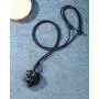 Jovivi Healing Crystal Necklace Natural Black Obsidian/Tiger Eye Stone Protection Lucky Charm Amulet Bead Pendant Necklace Gemstone Jewelry Adjustable Rope 16-31 inch