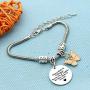 CAROMAY Coworker Bangle Bracelets Butterfly Pendant Colleague Friends Birthday Gift Farewell Christmas Jewelry for her