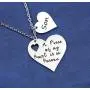 Joycuff A Piece of My Heart is in Heaven Memorial Gifts for Loss of Loved One Stainless Steel Silver Pendant Necklace Sympathy Gifts for Women Sister