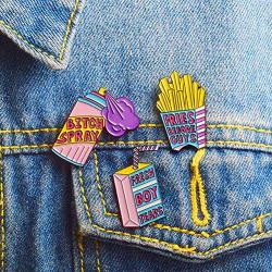 Cute Creative Enamel Pins Brooch Set, 5 pcs Colorful Lovely Pins Badges for Women Girls Boys Clothes Backpacks Decor …