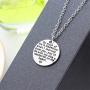 LKXHarleya Round Pendant Teacher Necklace Personalized Engraved Charm Jewelry Graduation Appreciation Gift for Women