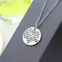 LKXHarleya Round Pendant Teacher Necklace Personalized Engraved Charm Jewelry Graduation Appreciation Gift for Women