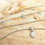 NICEMOVIC Boho Layered Star Tassel Choker Necklace Silver Opal Pendant Necklaces Beach Chain Jewelry for Women and Girls
