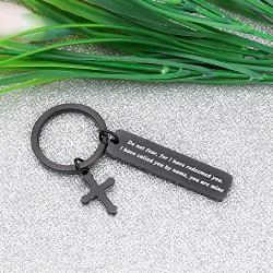 CYTING Religious Keychain Do Not Fear I Have Redeemed You Isaiah 43:1 Scripture Keychain Christian Jewelry Bible Verse Encouragement Gift