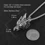 HZMAN Stainless Steel Dragon Head Pendant Necklace for Men Women Vintage Gothic 22+2“ Chain
