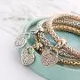 BELLA-Bee 3PCS/Set Multilayer Butterfly Heart Elephant Charms Chain Bracelet Crystal Stretch Bracelet for Women Girls Jewelry