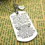 ALoveSoul Dad Mom to Son Daughter Dog Tag Necklace Military Boys Girls Jewelry Dogtags Love Pendant Gifts Jewelry