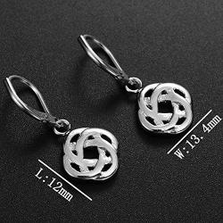 Stainless Steel Celtic Love Knot Classical Simple Plain Earrings