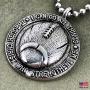 Football Necklace I Can Do All Things Through Christ in Antique Silver Finish Phililippians 413