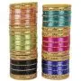 MUCH-MORE 6 Design Box Plain Bangles for Karva Chauth & Party Wear Optional Colours for Women & Girls