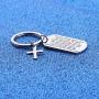 WUSUANED Christian Keychain May You Always Feel As Close to Jesus As You Do Today Cross Charm Keychain Religious Jewelry Christening Baptism Gift