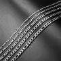 16 Inches To 30 Inches Figaro Chain Necklace 4MM To 8.5MM Stainless Steel Figaro Link Chain for Men Women