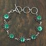 Natural Moonstone Lapis Malachite Bracelet 8mm Round Shape Gemstone 925 Silver Overlay Handmade Bracelet Jewelry