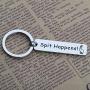 BEKECH Spit Happens Alpaca Keychain Funny Llama Jewelry Alpaca Themed Stainless Steel Keychain Cute Llama Gifts Mama Llama Gift for Alpaca Lovers Animal Jewelry Gift for Friends