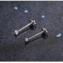 Sllaiss 2mm Sterling Silver Swarovski Zirconia Stud Earrings for Women Men, Platinum/Gold/Rose Gold Plated Tiny CZ Studs
