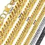 Bandmax Men Heavy Cuban Curb Miami Chain Necklace Jewelry Stainless Steel 5MM/7MM/10MM/13.5MM Width Women Thickness Link Necklace 18in 20in 22in 24in 26in 28in 30in,18K Gold/Black Plated(Brand Box) Bandmax Men Heavy Cuban Curb Miami Chain Necklace Jewelry Stainless Steel 5MM/7MM/10MM/13.5MM Width Women Thickness Link Necklace 18in 20in 22in 24in 26in 28in 30in,18K Gold/Black Plated(Brand Box)