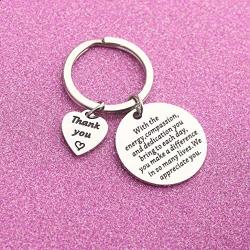 BAUNA You Made a Difference Gift Inspirational Thank You Jewelry Social Worker Gift You Made a Difference in So Many Lives We Appreciate You Key Ring