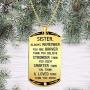 Sister Inspirational Jewelry Golden Necklace Gift- Always Remember You Are Braver Than You Believe