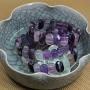 Amandastone Gemstone 14mm Faceted Oval Beads Elastic Bangle 7 Inch Unisex