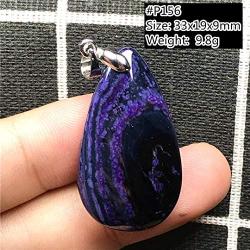 Natural Royal Purple Sugilite Necklace Pendant For Women Men Crystal 33x19x9mm Beads Water Drop South Africa Anticancer Stone AAAAA