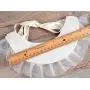 Alilang Women?s Girly Faux Ivory Pearls Floral Beads Gothic Lolita Bridal Costume Fabric Bib Collar Necklace