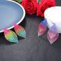 Udalyn 9 Pairs Metal Hollow Leaf Earrings Sets Teardrop Leaf Shape Hook Drop Dangle Earring Lightweight Jewelry for Women