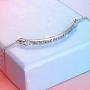 Sterling Silver Engraved Inspirational Adjustable Bracelet “She Believed She Could So She Did” Gift for Her, Women, Friendship (Style 1 White Gold Plated)