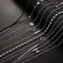 Finrezio 10 PCS Choker Necklace for Women Girls Dainty Gold Silver Plated Chain Heart Pearl Bar Bead Necklaces Set
