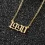 M MOOHAM Birth Year Necklace for Women, 18K Gold Plated Old English Birth Year Number Pendant Necklace Jewelry Gifts for Women Birthday Anniversary, 1970-2021 M MOOHAM Birth Year Necklace for Women, 18K Gold Plated Old English Birth Year Number Pendant Necklace Jewelry Gifts for Women Birthday Anniversary, 1970-2021