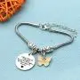 CAROMAY Coworker Bangle Bracelets Butterfly Pendant Colleague Friends Birthday Gift Farewell Christmas Jewelry for her