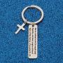 WUSUANED Bible Verse Jewelry She is Clothed with Strength and Dignity Cross Keychain Inspirational Jewelry Gift for Christian