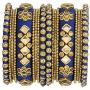 Aheli Ethnic Handmade Silk Thread Faux Stone Studded Bangle Set Chuda Indian Wedding Wear Fashion Jewelry for Women