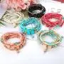 Udalyn 6 Sets Bohemian Stackable Bead Bracelets for Women Men Multilayered Bracelet Set Pendant Charm Stretch Bangles Udalyn 6 Sets Bohemian Stackable Bead Bracelets for Women Men Multilayered Bracelet Set Pendant Charm Stretch Bangles