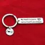 Anniversary Keychain Gift for Him or Her A Thoughtful Keepsake Jewelry My Heart Is Yours Carry It with You Always Gift for Boyfriend Girlfriend