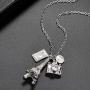 LUX ACCESSORIES Eiffel Tower Paris Pave Camera Tourist Faux Pearl Charm Necklace