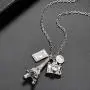 LUX ACCESSORIES Eiffel Tower Paris Pave Camera Tourist Faux Pearl Charm Necklace
