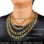 U7 Stainless Steel Figaro Chain|Width 3mm-12mm|Length 16 Inch to 32 Inch|Italian Style Flat Link Necklace for Men and Women, Gift Box Packed