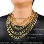 U7 Stainless Steel Figaro Chain|Width 3mm-12mm|Length 16 Inch to 32 Inch|Italian Style Flat Link Necklace for Men and Women, Gift Box Packed