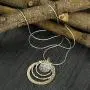 Two Tone 925 Sterling Silver & 14k Gold Filled Graduated Circles Pendant Necklace, 18” Two Tone 925 Sterling Silver & 14k Gold Filled Graduated Circles Pendant Necklace, 18”