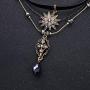 Choker Necklaces for Women Girl, Layered Stars Pendant Necklace Jewelry Gift