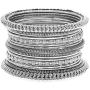 Aheli Oxidized Bohemian Bangles Set Indian Traditional Antique Multiple Textured Bracelet Chudha for Women Ethnic Party Wear Jewelry