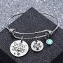 omodofo Friends Birthstone Bracelet Not Sister By Blood But Sister By Heart Friendship Charm Cuff Sister Jewelry Galentines Gift
