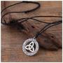 Dawapara Celtic Knot Punk Viking Runes Amulets Charm Pendant Necklace Jewelry for Men/Women Blessing Gift (Antique Silver)