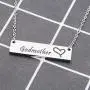 ENSIANTH Godmother Necklace Goddaughter Necklace Hand Stamped Bar Necklace Gift for Her